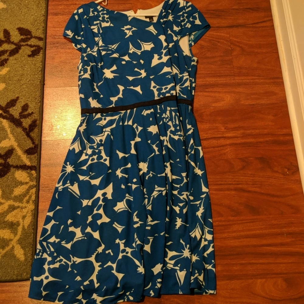 Blue flowered dress